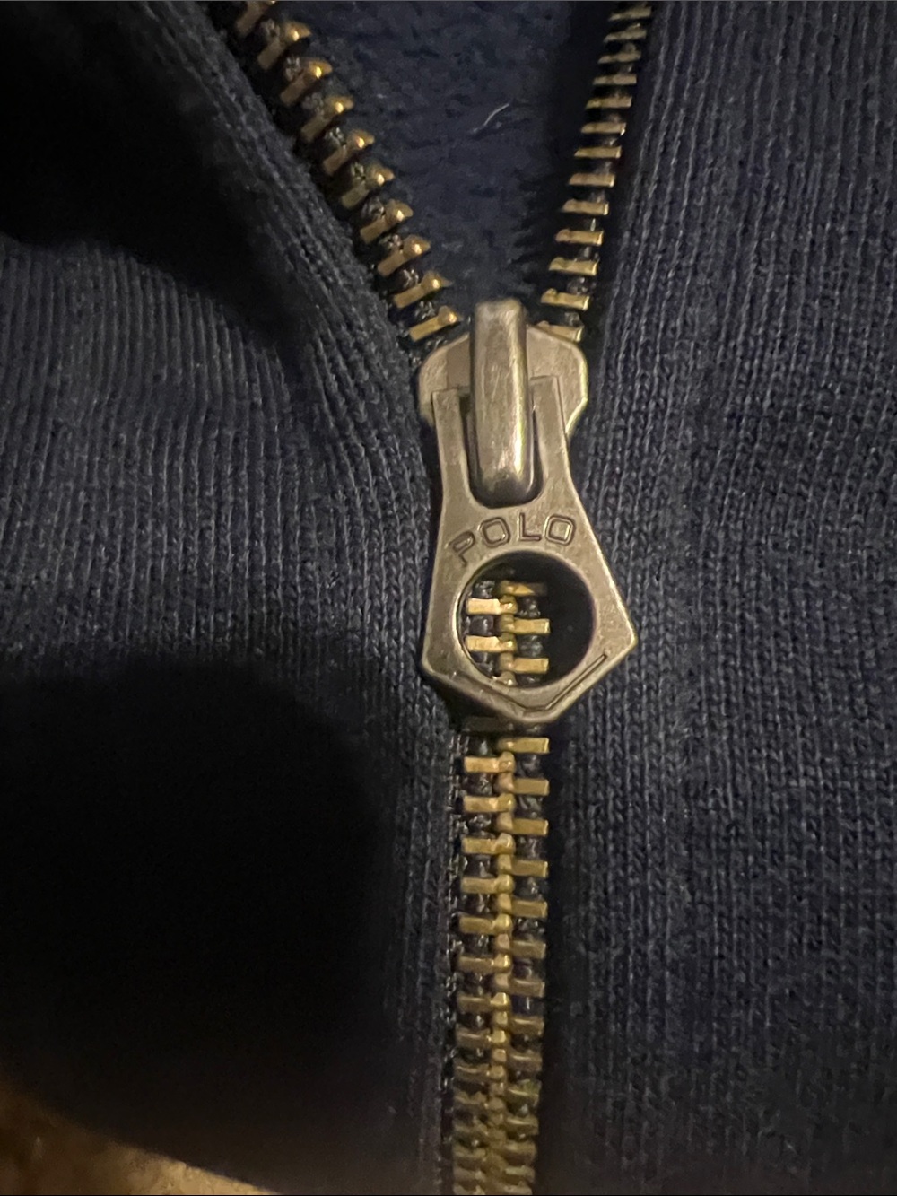 Polo Ralph Lauren Navy Zip-Up Hoodie with Yellow horse - Picture 5 of 8